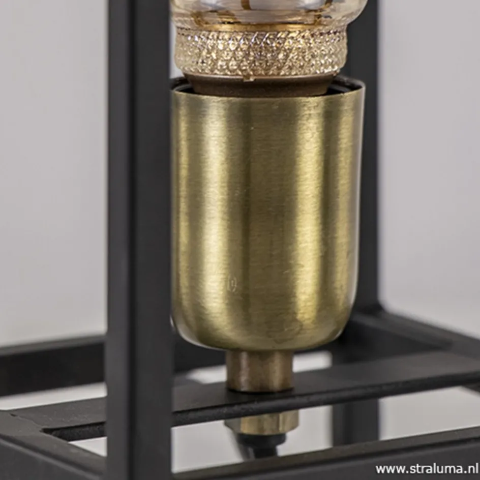 Trendy tafellamp Marlay zwart met brons>Straluma New