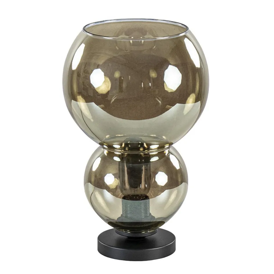 Trendy tafellamp met smoke glazen kap>Straluma Hot