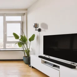 Trendy wandlamp zwart met smoke glazen kap en snoer></noscript>Straluma Clearance
