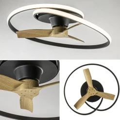 Ventilator Ocean zwart/hout + remote cct></noscript>Straluma Sale