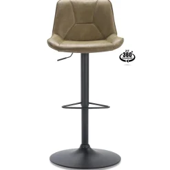 Verstelbare barkruk metalen poot met microleder zitting>Straluma Sale