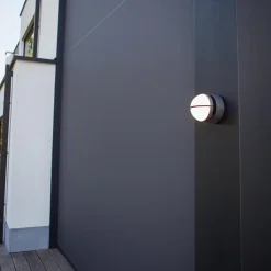 Verstelbare buitenlamp rond donker grijs inclusief LED></noscript>Straluma Sale