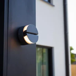 Verstelbare buitenlamp rond donker grijs inclusief LED></noscript>Straluma Sale