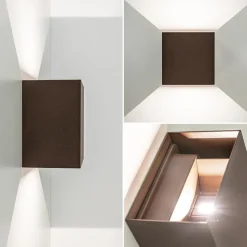 Verstelbare LED buitenlamp aluminium bruin></noscript>Straluma Outlet