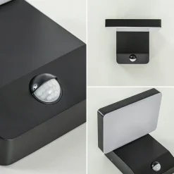 Verstelbare LED buitenlamp zwart IP54 met sensor></noscript>Straluma Sale