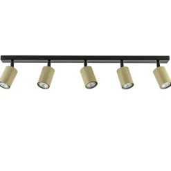 Verstelbare 5-lichts GU10 opbouwspot goud met zwart>Straluma New