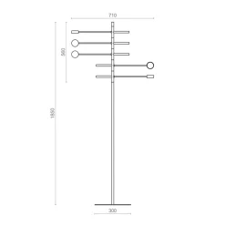 Verstelbare 5-lichts LED vloerlamp zwart dimbaar><noscript><img width=