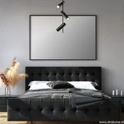 Verstelbare 3-lichts plafondspot zwart metaal></noscript>Straluma Best