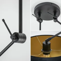 Verstelbare 2-lichts plafondlamp met velvet zwarte kappen></noscript>Straluma Best