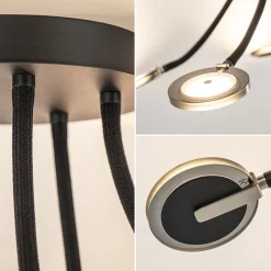 Verstelbare 5-lichts plafondlamp LED met smoke glas></noscript>Straluma Online