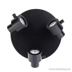Verstelbare opbouwspot zwart 3-lichts><noscript><img width=
