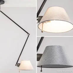 Verstelbare plafondlamp met stoffen kap>Straluma Best
