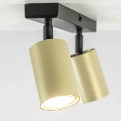 Verstelbare plafondspot GU10 zwart met goud></noscript>Straluma New