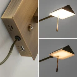 Verstelbare wandlamp brons inclusief LED dim to warm></noscript>Straluma Discount