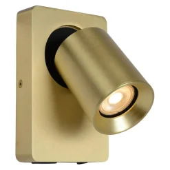 Verstelbare wandlamp mat goud inclusief dimbaar LED en USB>Straluma Clearance