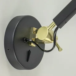 Verstelbare wandlamp mat zwart met gouden details></noscript>Straluma Clearance