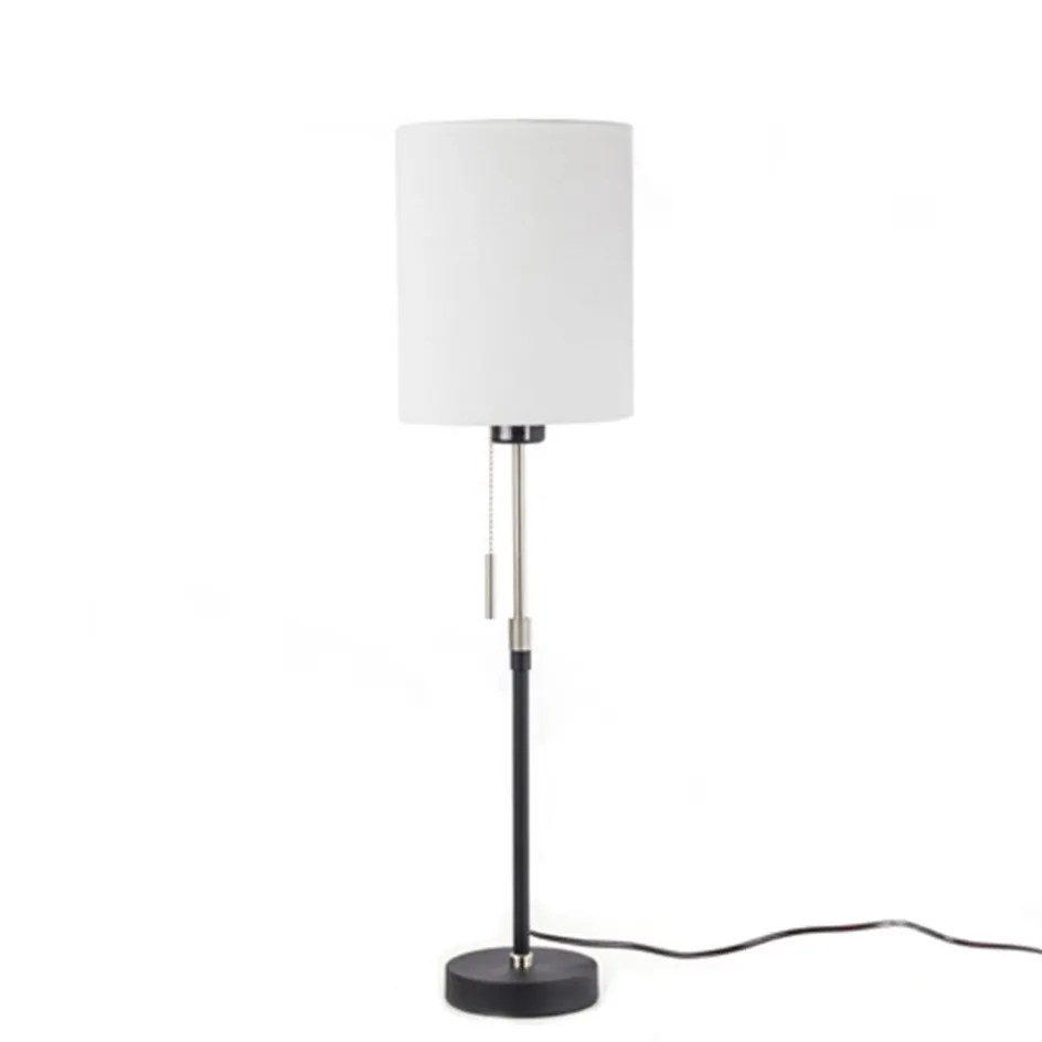 Verstelbare zwarte tafellamp met kap>Straluma