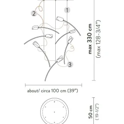 Videlamp Tulip 7L prisma/brass></noscript>Straluma