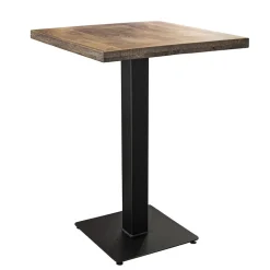 Vierkante bartafel mangohout 80x80 cm met zwarte poot>Straluma Discount