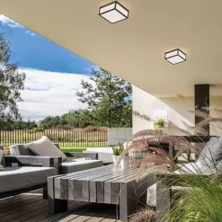 Vierkante buitenlamp dark grey plafond/wand></noscript>Straluma Sale