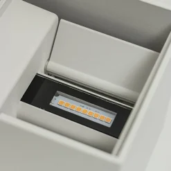 Vierkante buitenlamp wand wit IP54></noscript>Straluma Outlet