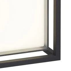 Vierkante LED wandlamp buiten IP65 antraciet></noscript>Straluma Online