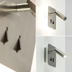 Vierkante LED wandlamp met verstelbare spot></noscript>Straluma