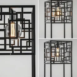 Vierkante vloerlamp mat zwart metaal></noscript>Straluma