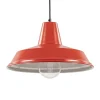 Vintage hanglamp rood met wit en zwart snoer>Straluma Hot