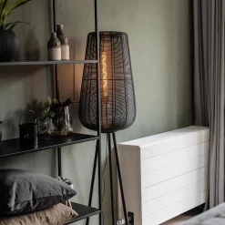 Vloerlamp Adeta driepoot draad zwart><noscript><img width=