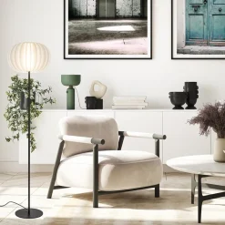 Vloerlamp Arena zwart/kap wit><noscript><img width=