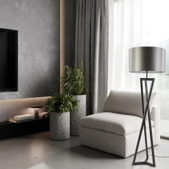 Vloerlamp Atrani zwart EXCL. KAP></noscript>Straluma Hot