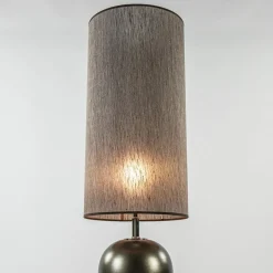 Vloerlamp bruin met cilinder kap bruin></noscript>Straluma Online