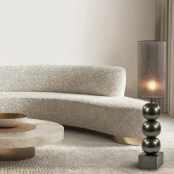 Vloerlamp bruin met cilinder kap bruin></noscript>Straluma Online