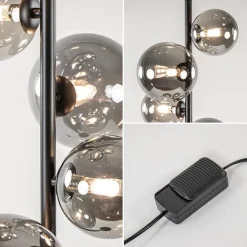 Vloerlamp Calcio 6l zwart + smoke glas></noscript>Straluma Clearance