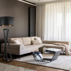 Vloerlamp Calitri zwart EXCL. KAP></noscript>Straluma Hot