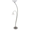 Vloerlamp Capri staal/glas met leeslamp>Straluma Hot