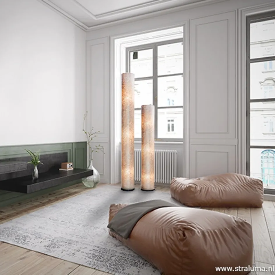 Vloerlamp cilinder capiz schelpen 200 cm>Straluma New