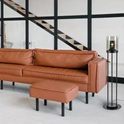 Vloerlamp cilinder mat zwart met smoke glazen kap></noscript>Straluma Outlet