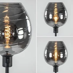Vloerlamp Fantasy op stang zwart + smoke glas></noscript>Straluma Sale