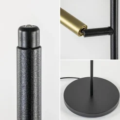 Vloerlamp Flute 2l zwart/matgoud pushdim><noscript><img width=