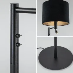 Vloerlamp Havana + leesspot zwart z/kap></noscript>Straluma Online