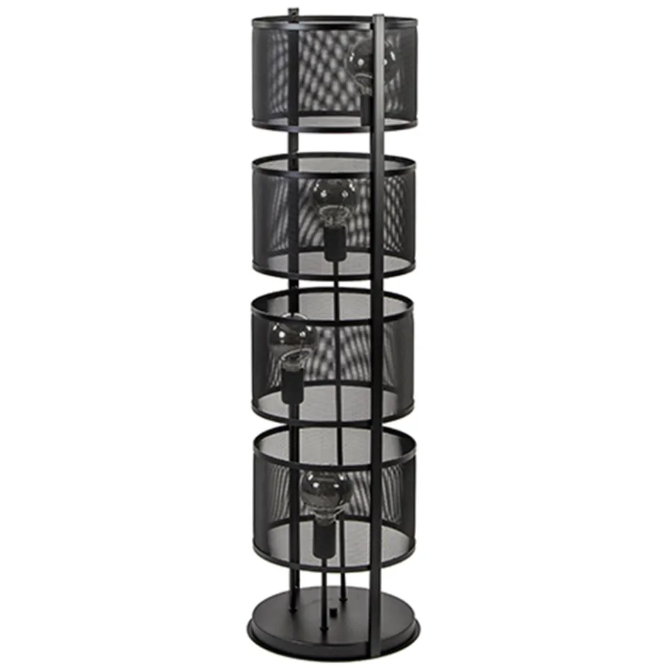 Vloerlamp 4L cilinder gaas zwart>Straluma Sale