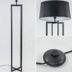 Vloerlamp Mace frame zwart exclusief kap></noscript>Straluma Best