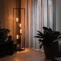Vloerlamp open frame zwart 4-lichts></noscript>Straluma Online