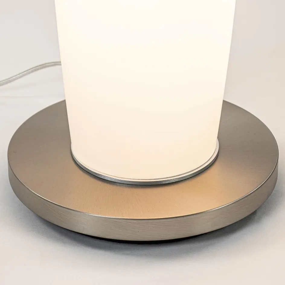 Vloerlamp Terra nikkel/wit glas dtw>Straluma Best