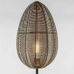 Vloerlamp Yaelle antiek brons met zwarte voet><noscript><img width=