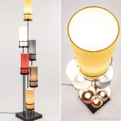 Vloerlamp zwart 6L multicolor rood>Straluma Outlet