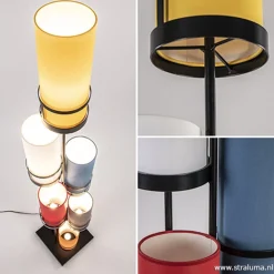 Vloerlamp zwart 6L multicolor rood></noscript>Straluma Outlet