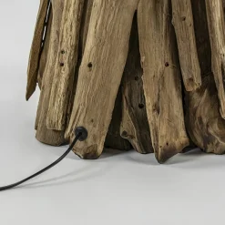 Vloerlamp/lampvoet Margret hout naturel excl kap></noscript>Straluma Discount